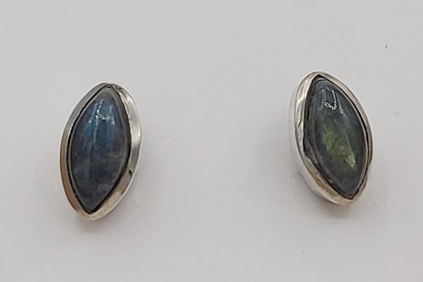 Earrings Labradorite Sterling Silver Stud | Earthworks