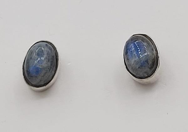 Earrings Labradorite Sterling Silver Stud | Earthworks