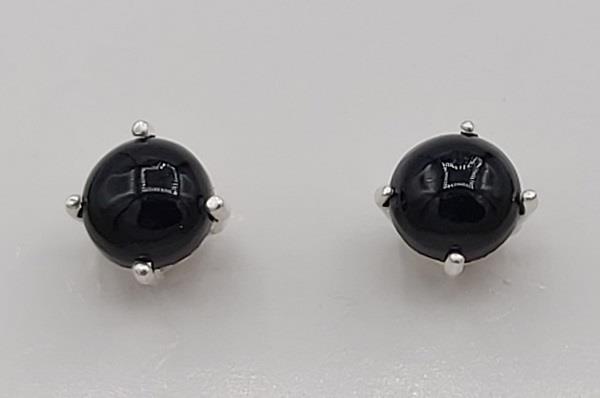 Earrings Black Onyx Sterling Silver Stud | Earthworks