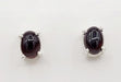 Earrings Garnet Sterling Silver Stud | Earthworks