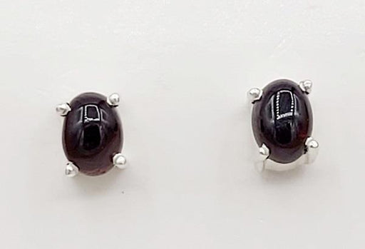 Earrings Garnet Sterling Silver Stud | Earthworks