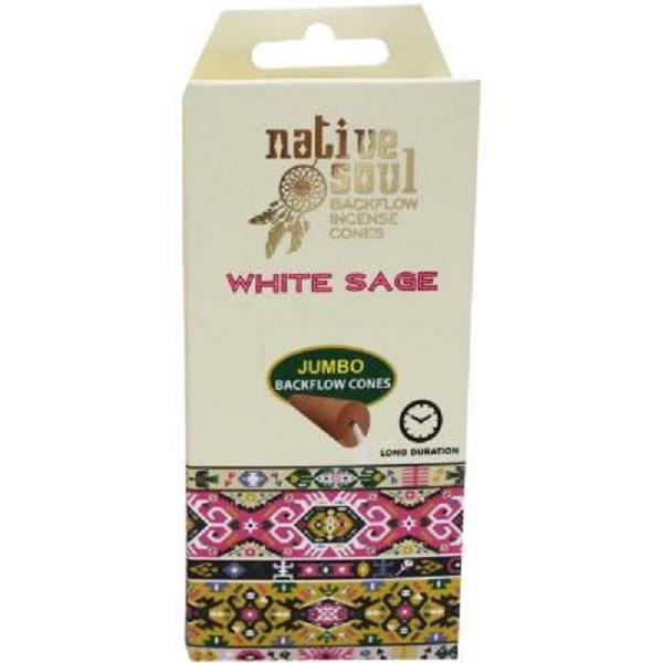 Green Tree Backflow Incense White Sage 8pk | Earthworks