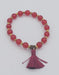 8mm Bracelet Red Carnelian with Tassel | Earthworks 