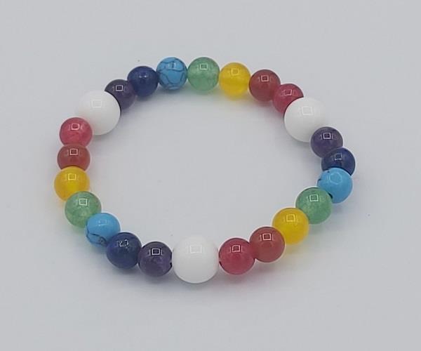 6mm Bracelet Chakra White Agate Child | Earthworks 