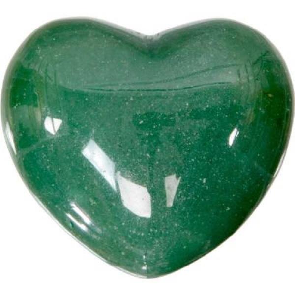 Green Aventurine Puffy Heart 45g Approx | Earthworks 