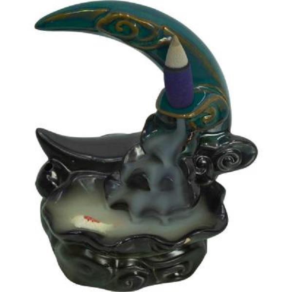 Backflow Incense Burner Koi Fish Moon | Earthworks 