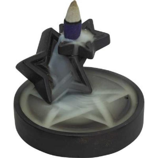 Backflow Incense Burner Triple Pentacles | Earthworks 