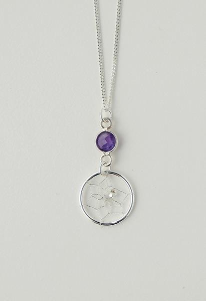 Necklace Amethyst February Sterling SIlver | Earthworks