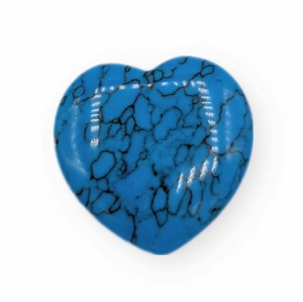 Dyed Howlite Heart 35mm | Earthworks