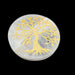 Selenite Round Charging Plate Gold Tree | Earthworks 