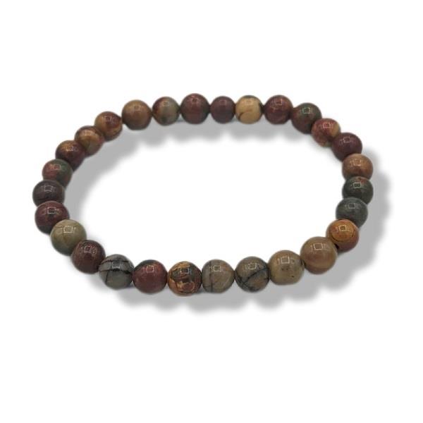 6mm Bracelet Red Picasso Jasper | Earthworks