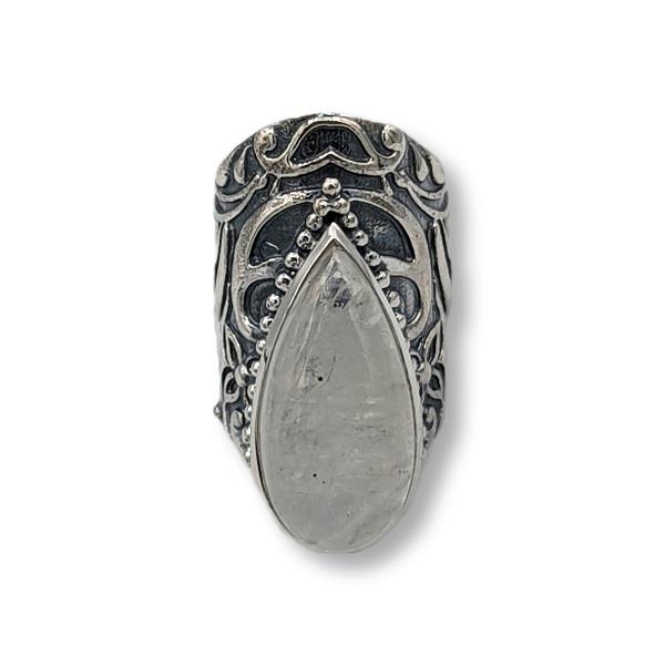 Ring Rainbow Moonstone Sterling Silver | Earthworks
