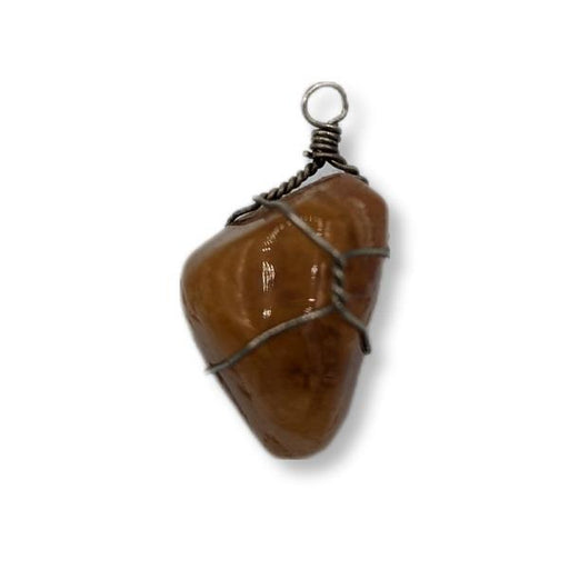 Pendant Wrapped Stone Golden Quartz | Earthworks