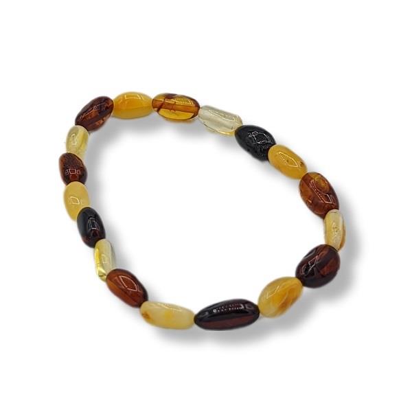 Bracelet Amber Tri Colour Oval | Earthworks