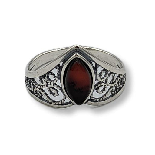 Ring Dark Amber Sterling Silver | Earthworks