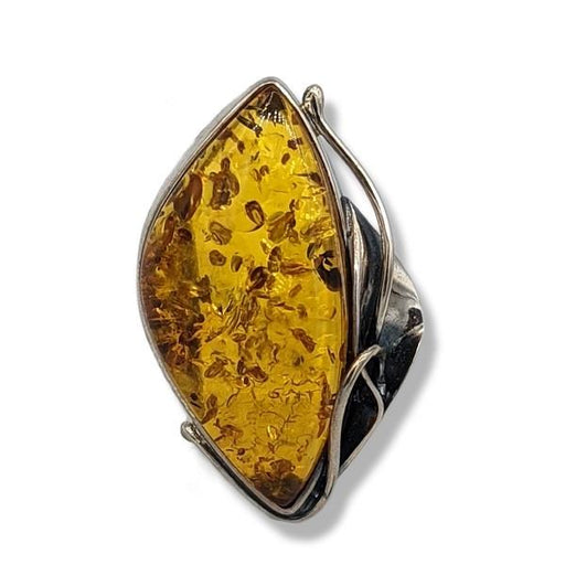 Ring Amber Sterling Silver | Earthworks