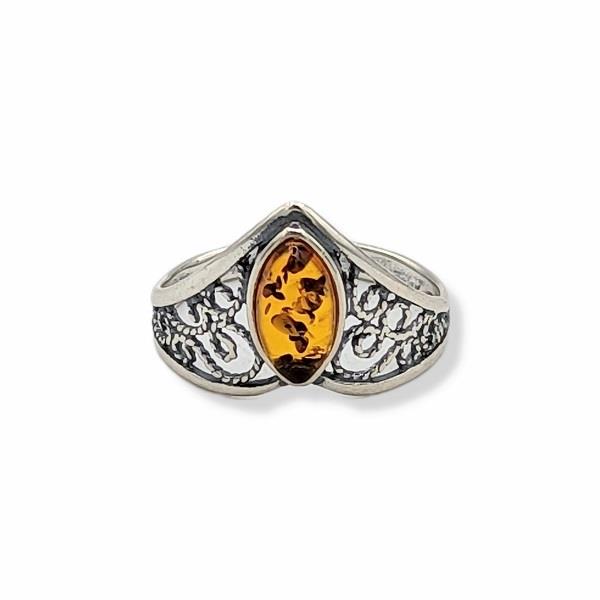 Ring Amber Sterling Silver | Earthworks