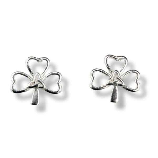 Earrings Shamrock Sterling Silver Stud | Earthworks