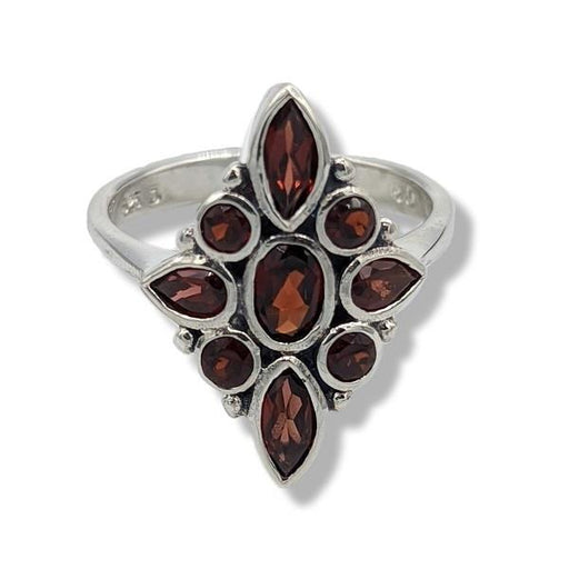 Ring Garnet Sterling Silver | Earthworks