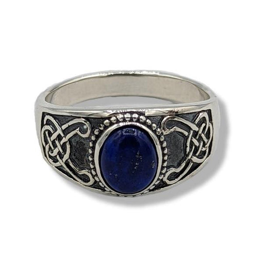 Ring Lapis Lazuli Celtic Sterling Silver | Earthworks