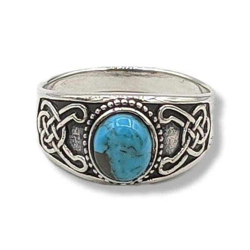 Ring Turquoise Celtic Sterling Silver | Earthworks
