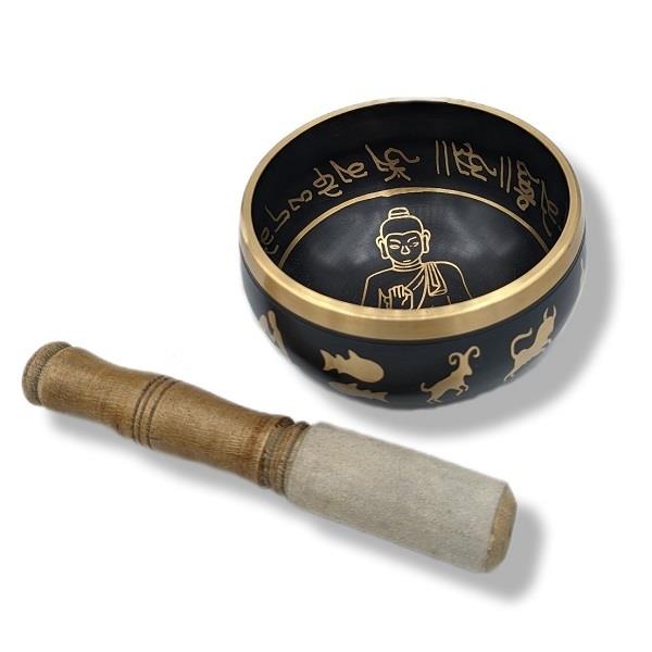 Singing Bowl Zodiac Black and Gold | Earthworks