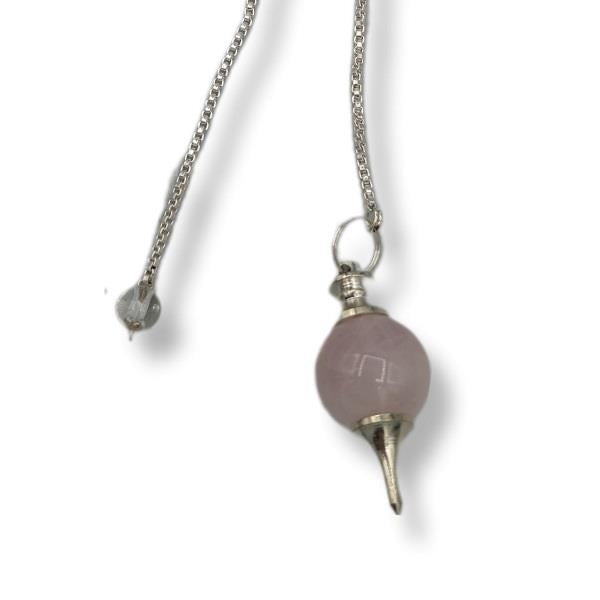 Pendulum Rose Quartz Sphere | Earthworks