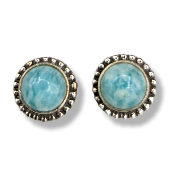 Earrings Amazonite Stud Sterling Silver | Earthworks