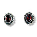 Earrings Garnet Stud Sterling Silver | Earthworks