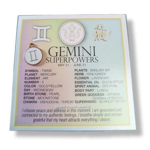 Zodiac Affirmation Card Gemini | Earthworks