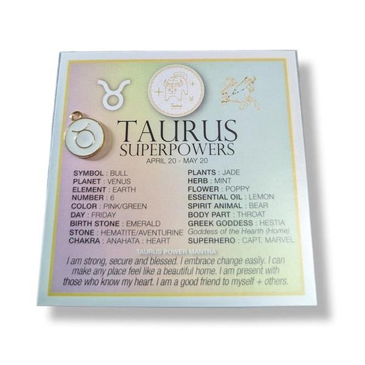 Zodiac Affirmation Card Taurus | Earthworks