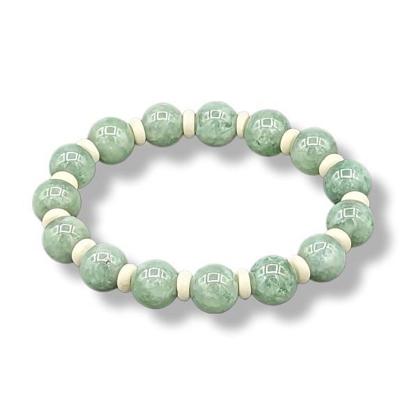 8mm Child Bracelet Jade and Bone | Earthworks 
