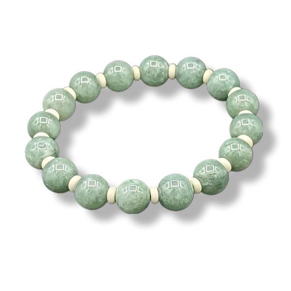 10mm Bracelet Jade & Bone | Earthworks