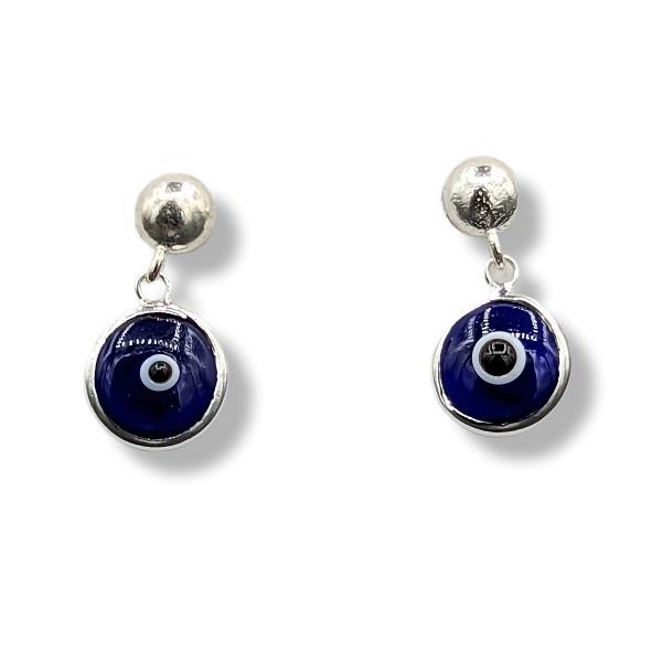 0.25" Earrings Evil Eye Sterling Silver | Earthworks 