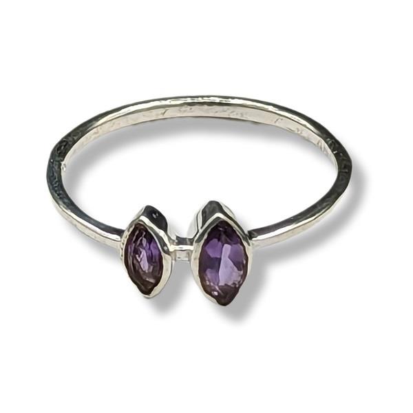 Ring Amethyst Sterling Silver | Earthworks