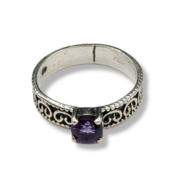 Ring Amethyst Sterling Silver | Earthworks