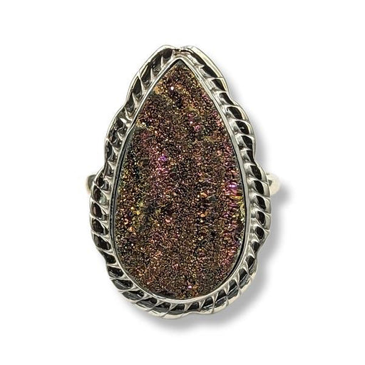 Ring Druzy Quartz Sterling Silver Size 8 | Earthworks