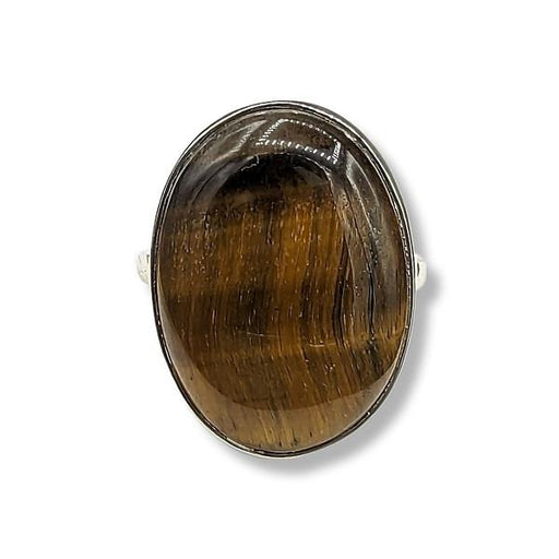 Ring Tiger's Eye Sterling Silver Size 8 | Earthworks