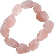 Pink stone bracelet on a white background